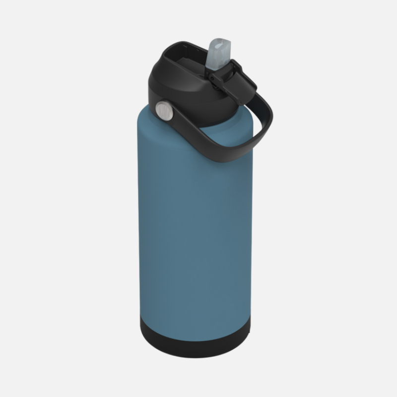 946 ml Gourde Isotherme en Inox avec Paille et Bouchon Pipette